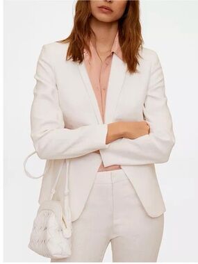 NWOT Mango single breast linen blazer